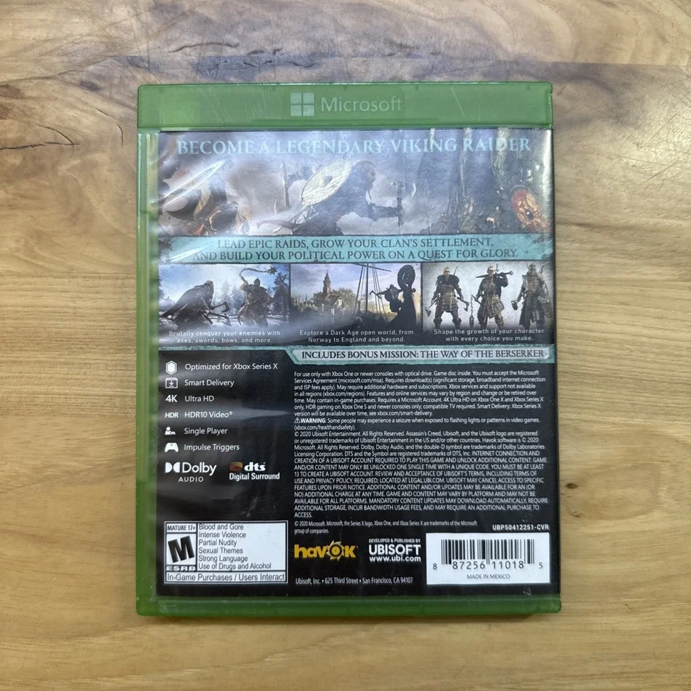 Assassins Creed Valhallah Xbox One Series X
